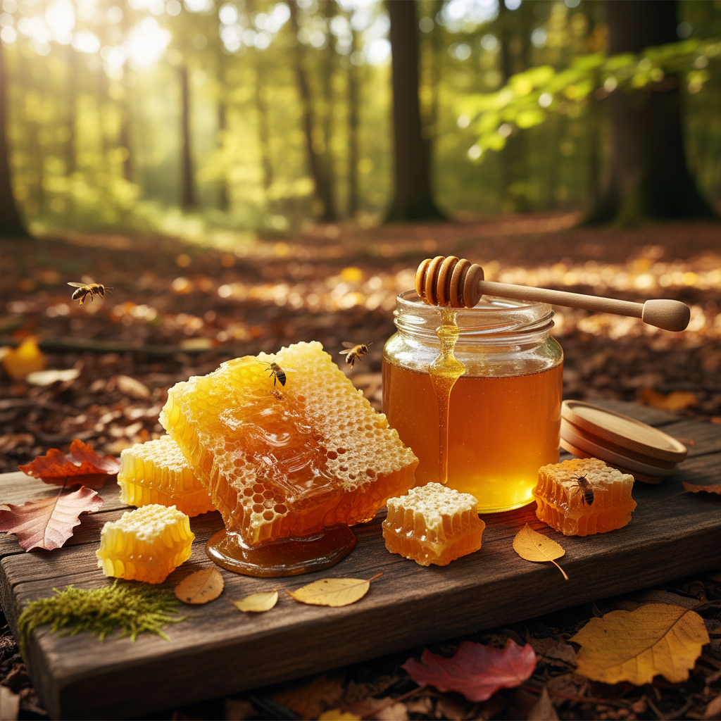 Пчелен восък и мед в естествена среда